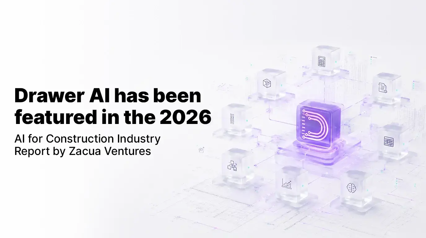 Drawer AI Recognized in 2026 AI for Construction Industry Report